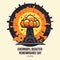 International chernobyl disaster remembrance day background banner or poster. ExplosionÂ concept illustration. Nuclear Explosion